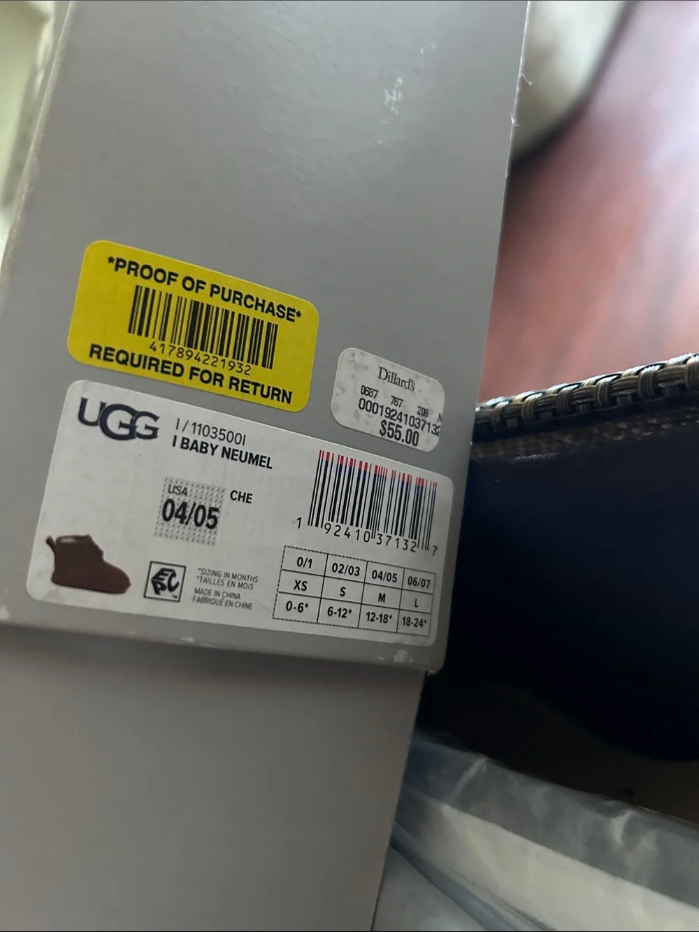 UGG Kids Chestnut Brown Suede Mini Boots 4/5